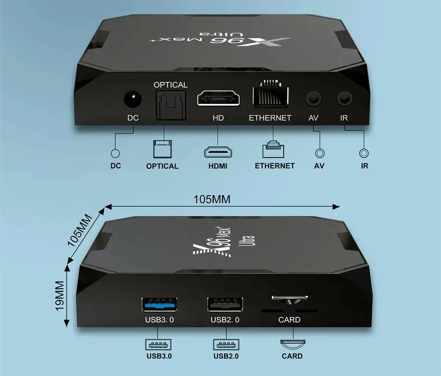 Smart-приставка X96 MAX+ Ultra Android TV (905x4/4GB/64GB) - мініатюра 11