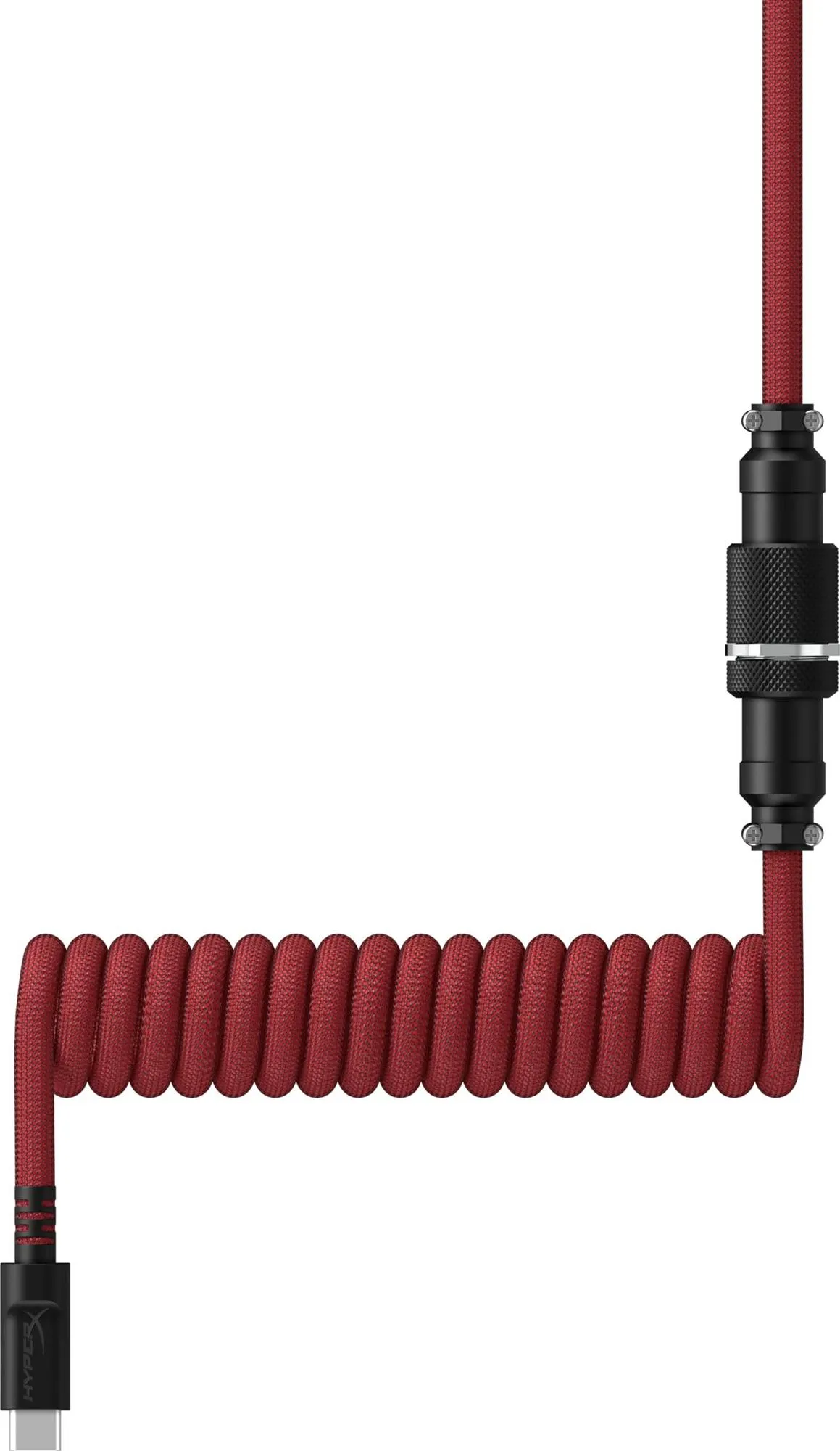 Кабель HyperX USB-A – USB-C, спіральний, 1.37 м Red/Black (6J677AA) - мініатюра 5