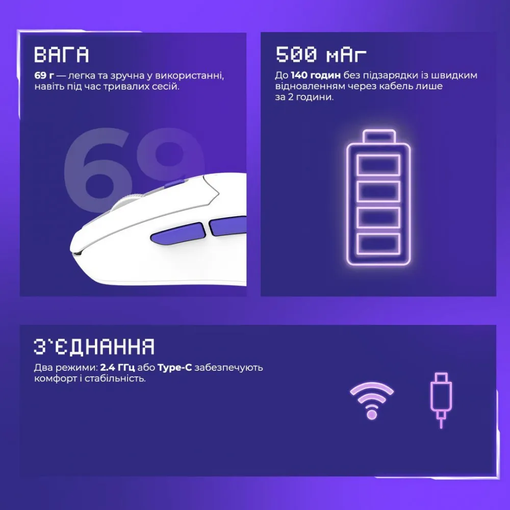 Бездротова ігрова миша Proove Gaming Everon (black) - мініатюра 6