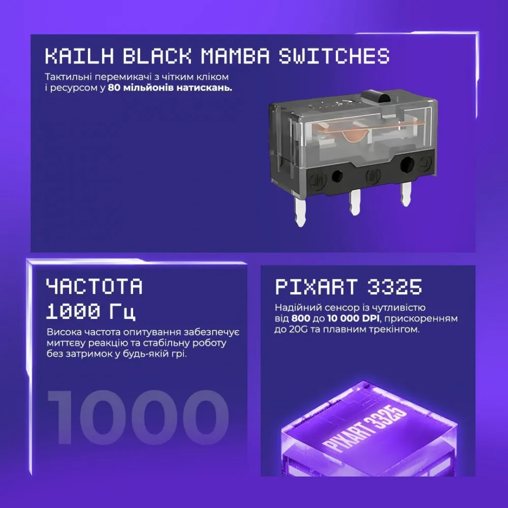 Бездротова ігрова миша Proove Gaming Everon (black) - мініатюра 7