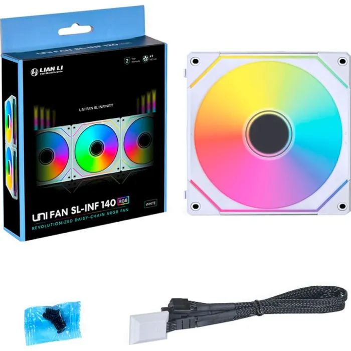 Вентилятор Lian Li Uni Fan SL-Infinity 140-1 White (G99.14SLIN1W.00) - мініатюра 4
