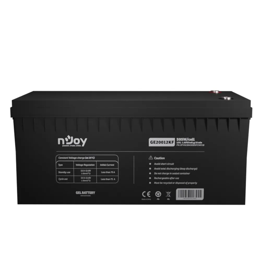 Акумуляторна батарея Njoy GE20012KF 12V 200AH (BTVGCBHOEIEKFCW01B) GEL - зображення 1