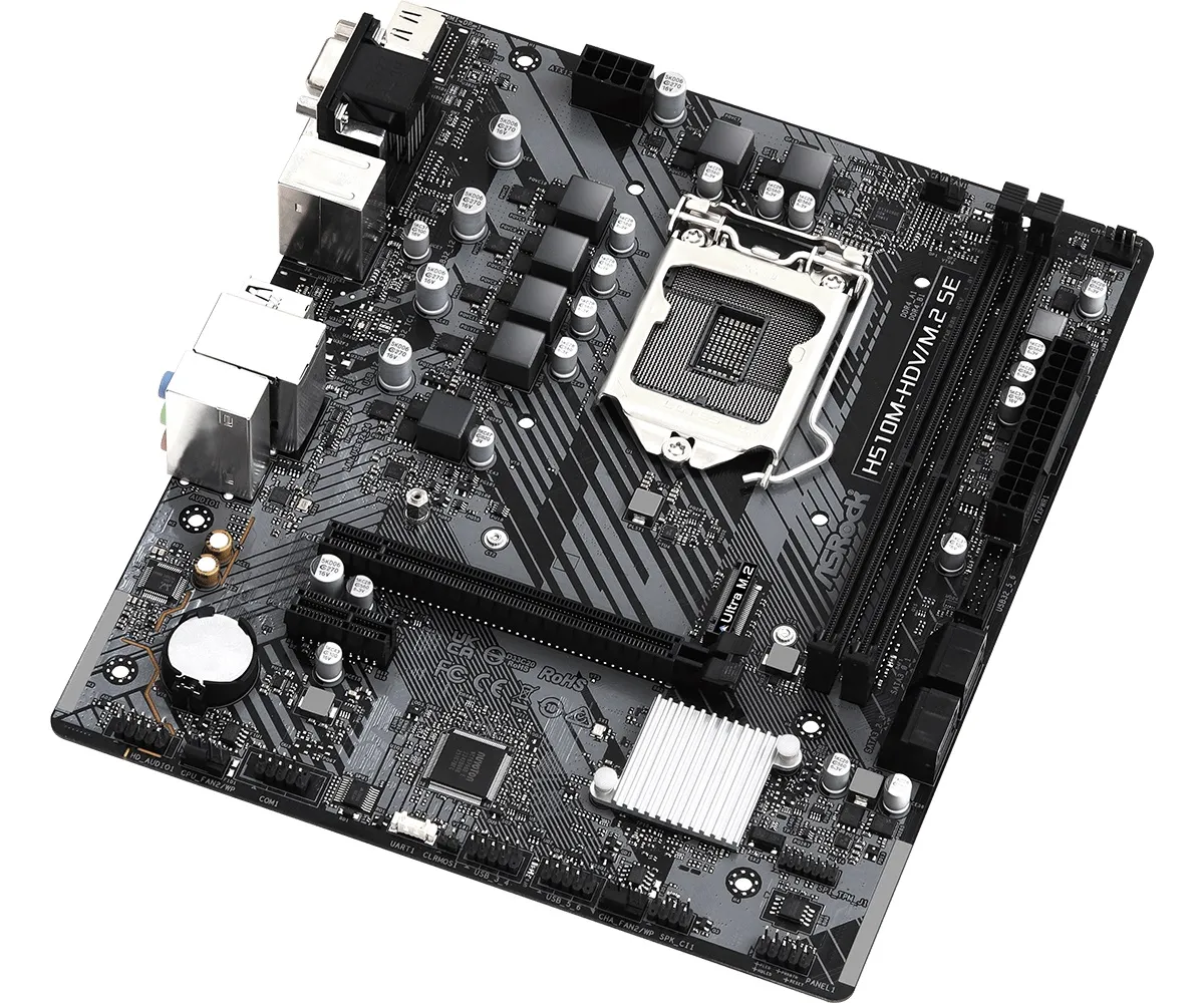Материнська плата ASRock H510M-HDV/M.2 SE Socket 1200 - мініатюра 2