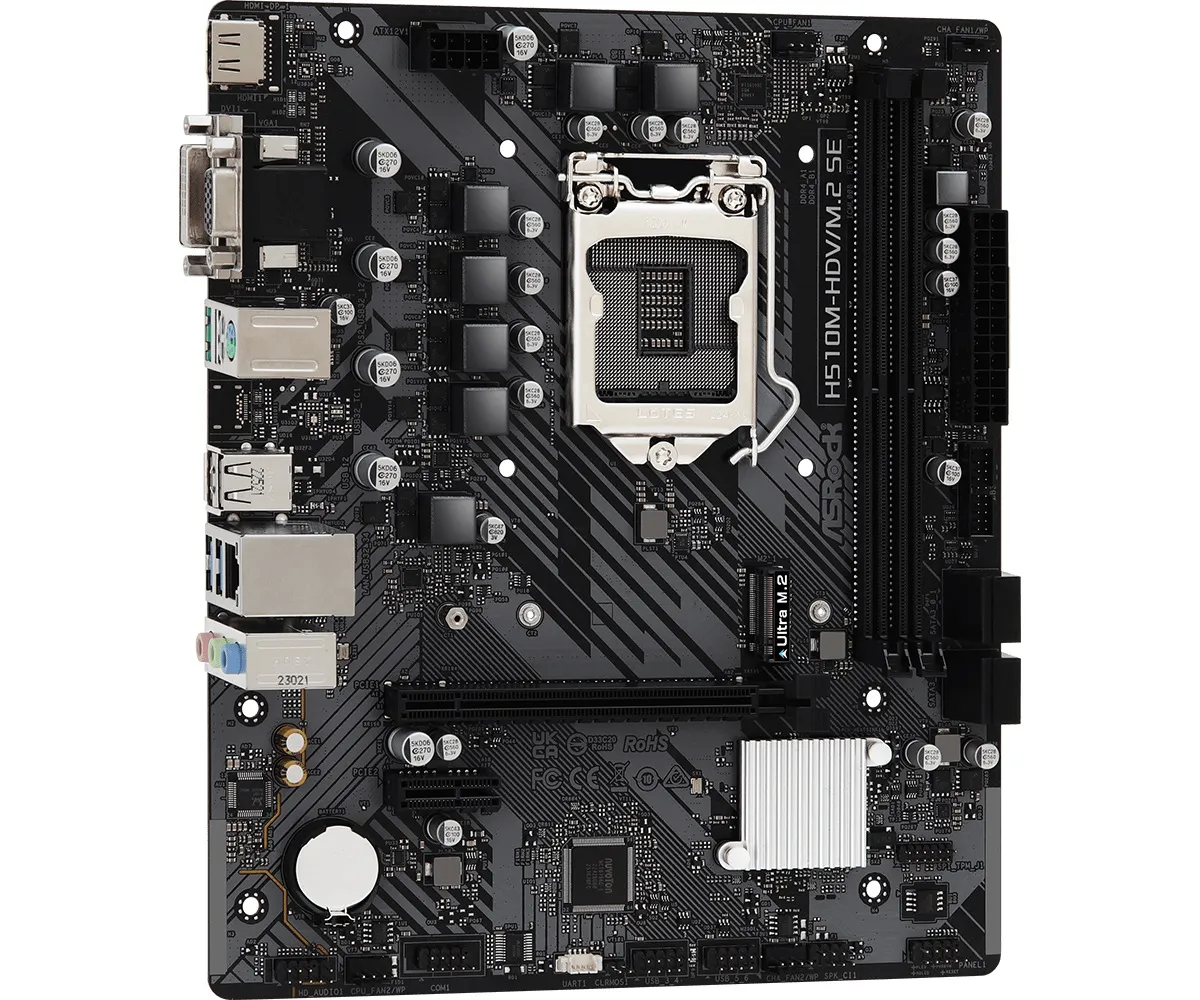 Материнська плата ASRock H510M-HDV/M.2 SE Socket 1200 - мініатюра 3