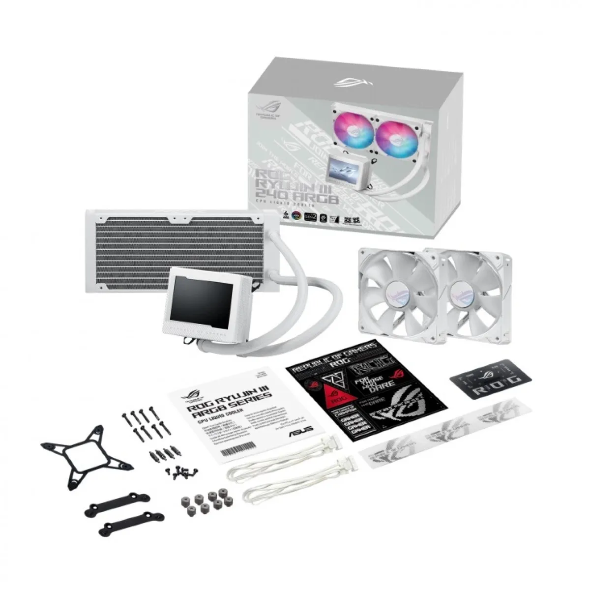 Система водяного охолодження Asus ROG Ryujin III 240 ARGB White Edition (90RC00K2-M0UAY0) - мініатюра 7