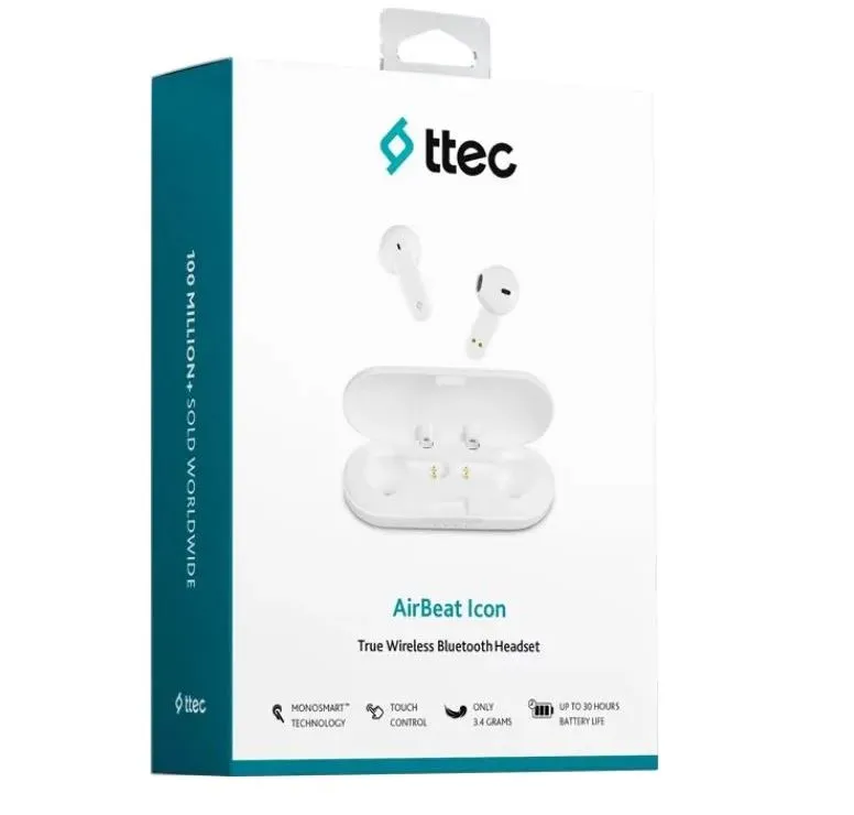 Bluetooth-гарнітура Ttec AirBeat Icon White (2KM143IB) - мініатюра 6