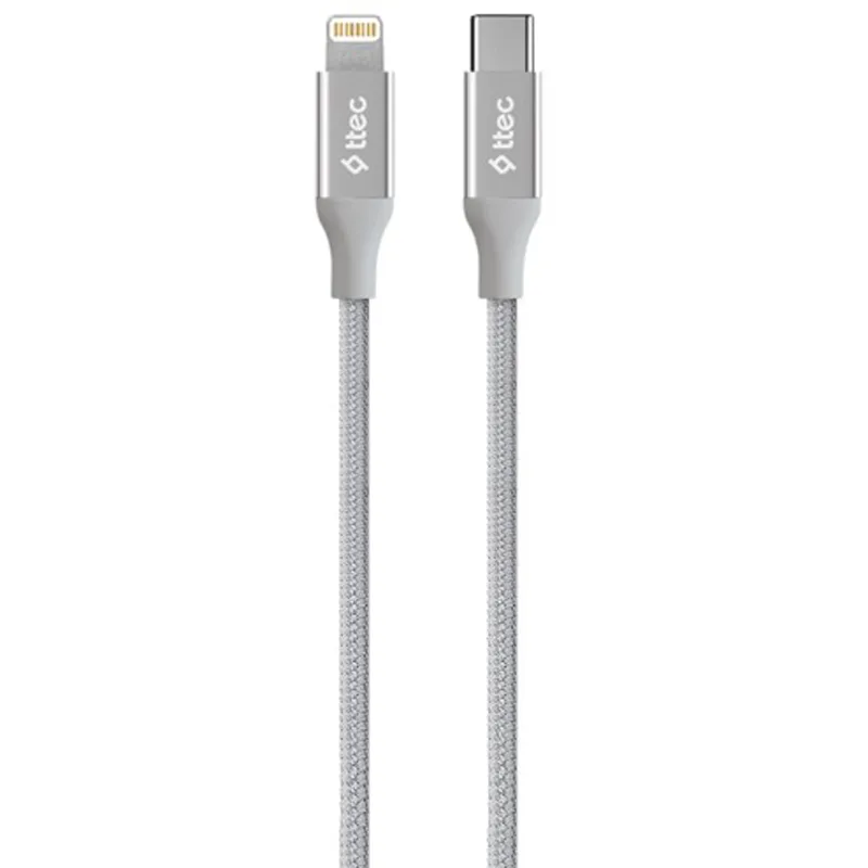 Кабель Ttec AlumiCable USB Type-C - Lightning (M/M), 1.5 м, Silver (2DK41G) - зображення 1