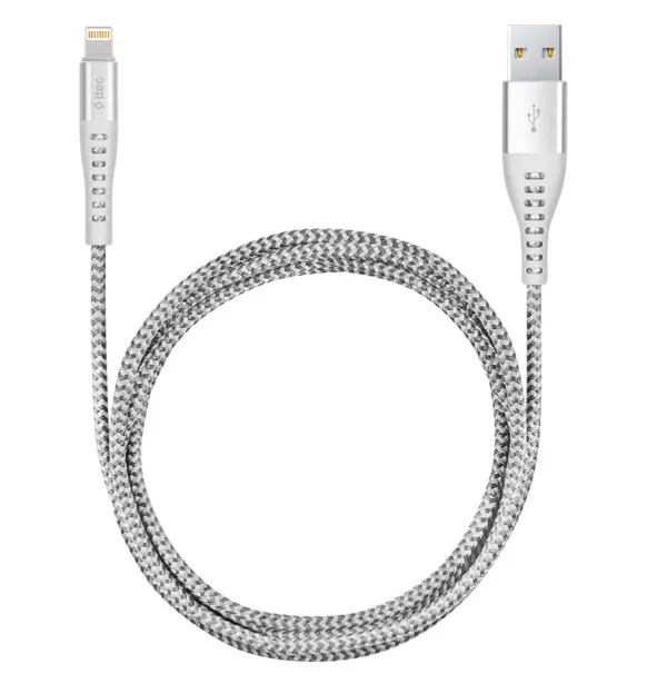 Кабель Ttec USB - Lightning (M/M), ExtremeCable, 1.5 м, Silver (2DKX01LG) - зображення 1