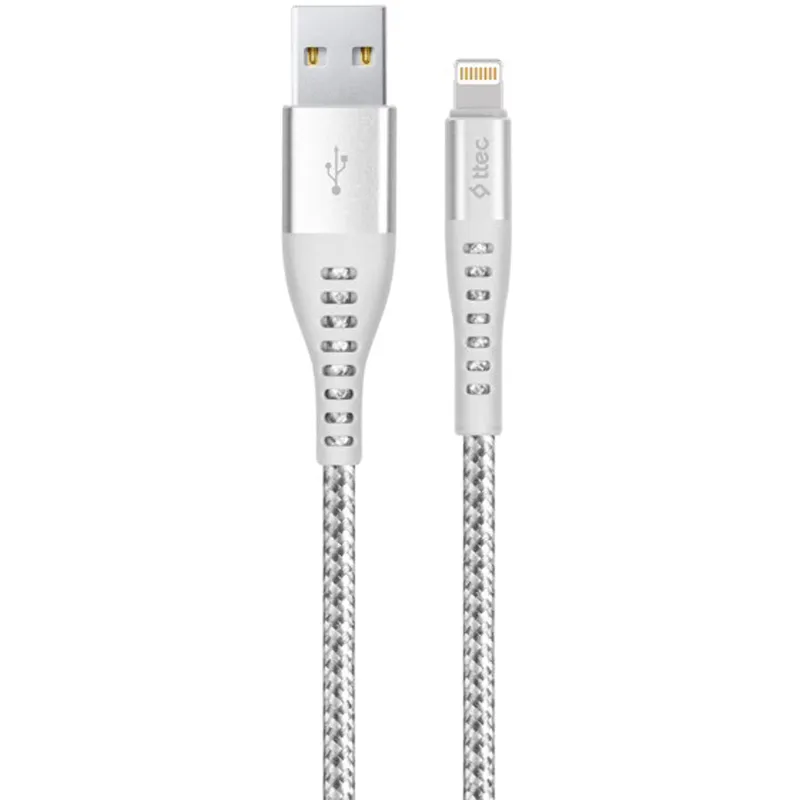 Кабель Ttec USB - Lightning (M/M), ExtremeCable, 1.5 м, Silver (2DKX01LG) - мініатюра 2