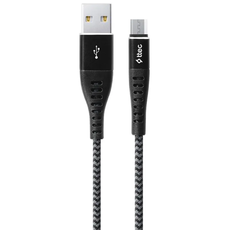 Кабель Ttec USB - micro USB (M/M), ExtremeCable, 1.5 м, Black (2DKX03MS)  - мініатюра 2