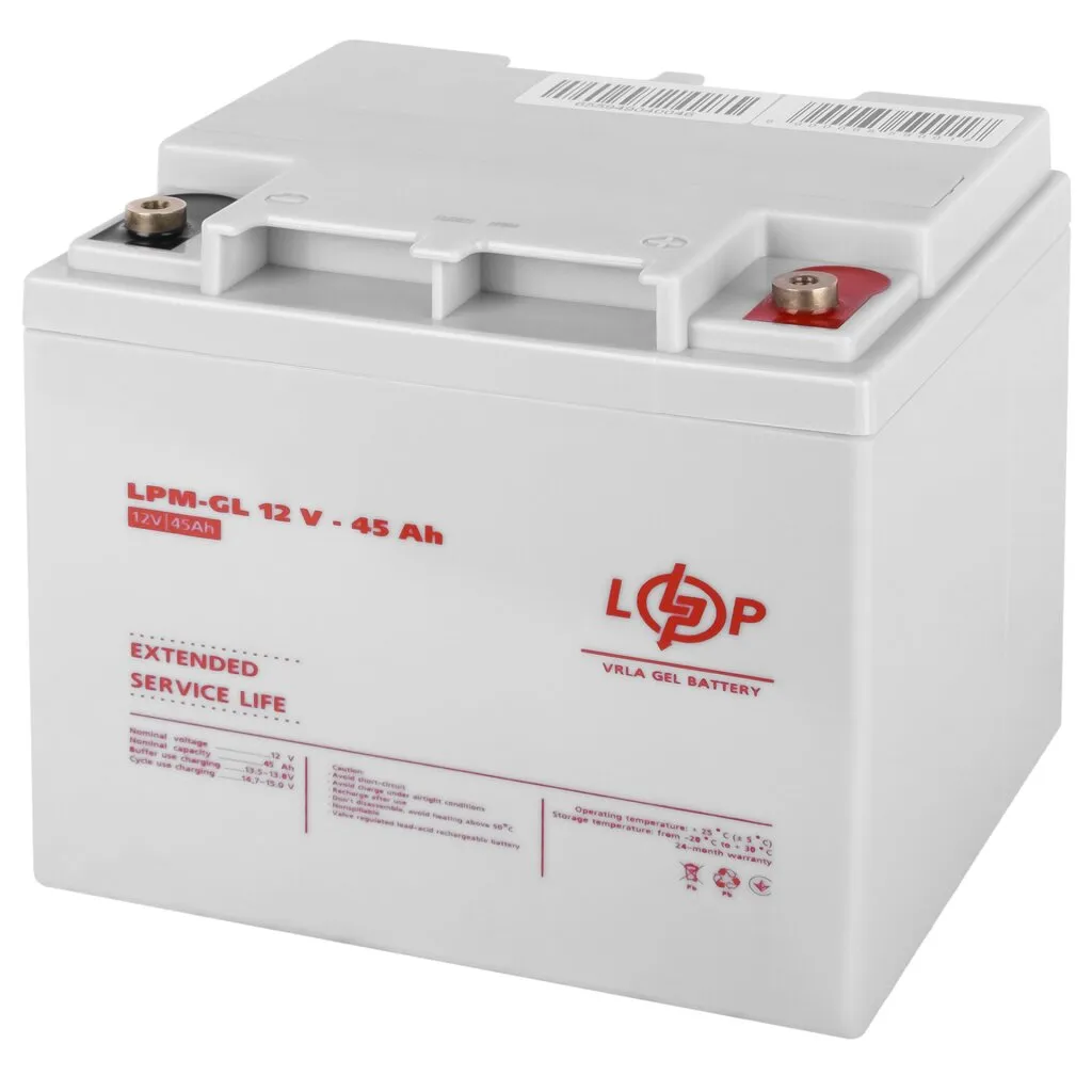 Акумуляторна батарея LogicPower 12V 45AH (LPM-GL 12 - 45 AH) GEL - зображення 1