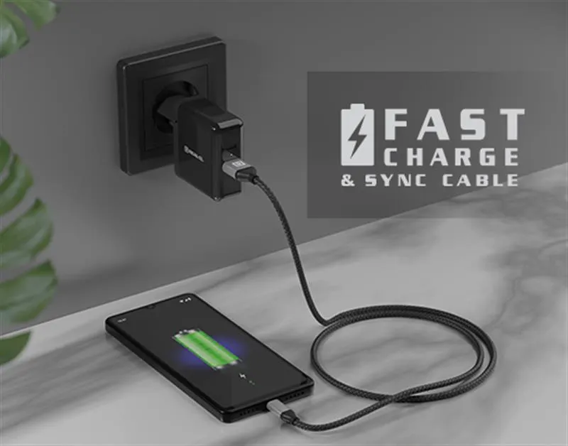 Кабель REAL-EL Premium Leather USB - USB Type-C (M/M), 1 м, Black (EL123500049) - мініатюра 6