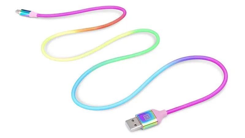 Кабель REAL-EL Premium USB - USB Type-C (M/M), 1 м, Rainbow (EL123500050) - мініатюра 2