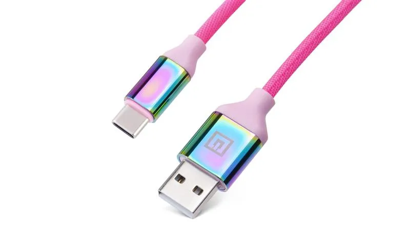 Кабель REAL-EL Premium USB - USB Type-C (M/M), 1 м, Rainbow (EL123500050) - мініатюра 3