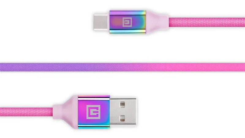 Кабель REAL-EL Premium USB - USB Type-C (M/M), 1 м, Rainbow (EL123500050) - мініатюра 4