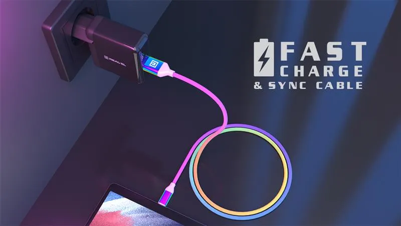 Кабель REAL-EL Premium USB - USB Type-C (M/M), 1 м, Rainbow (EL123500050) - мініатюра 6