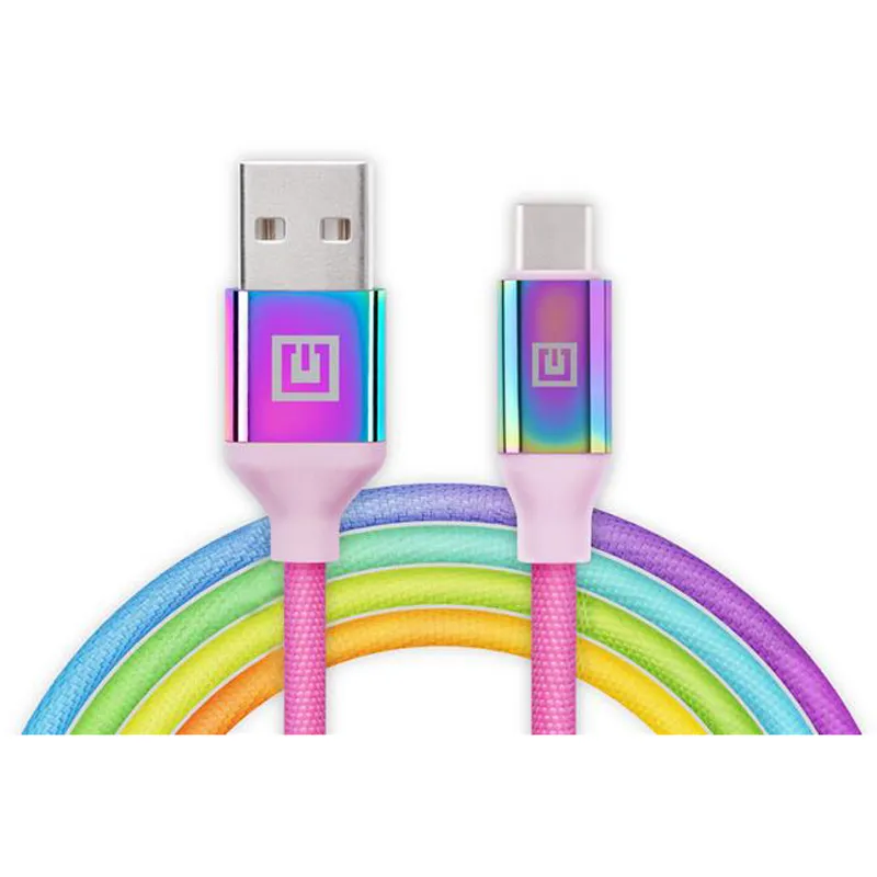 Кабель REAL-EL Premium USB - USB Type-C (M/M), 1 м, Rainbow (EL123500050) - мініатюра 8