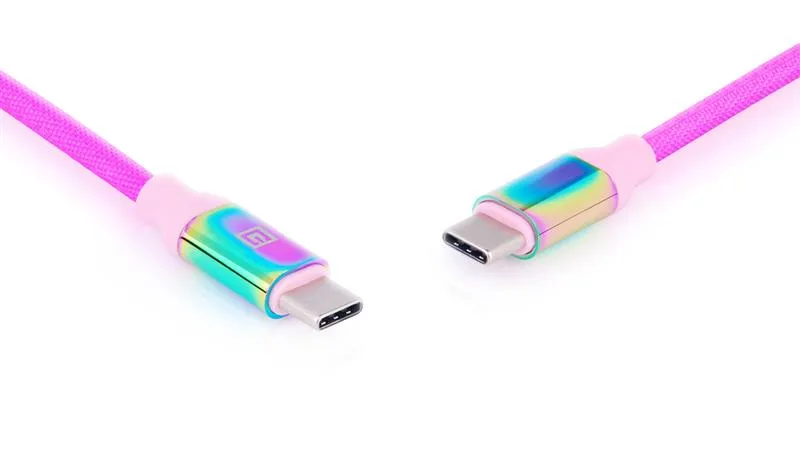 Кабель REAL-EL Premium USB Type-C - USB Type-C (M/M), 1 м, Rainbow (EL123500053) - зображення 1