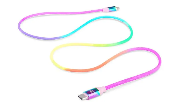 Кабель REAL-EL Premium USB Type-C - USB Type-C (M/M), 1 м, Rainbow (EL123500053) - мініатюра 2