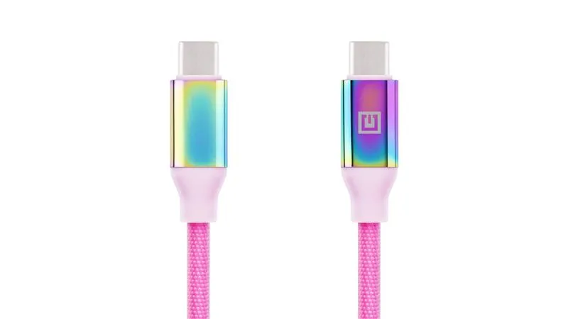 Кабель REAL-EL Premium USB Type-C - USB Type-C (M/M), 1 м, Rainbow (EL123500053) - мініатюра 4