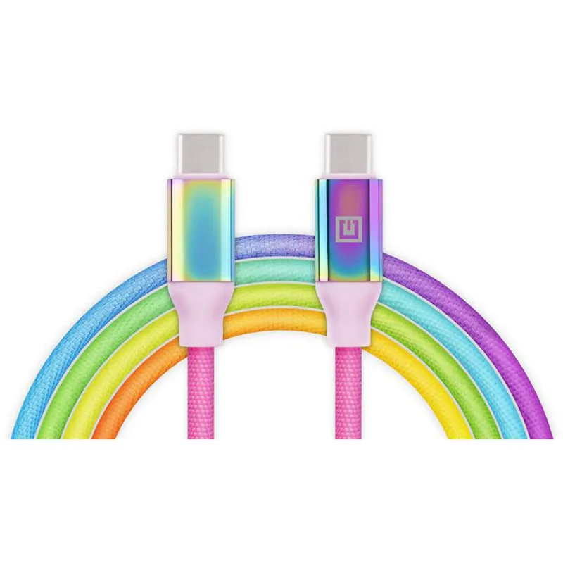Кабель REAL-EL Premium USB Type-C - USB Type-C (M/M), 1 м, Rainbow (EL123500053) - мініатюра 9