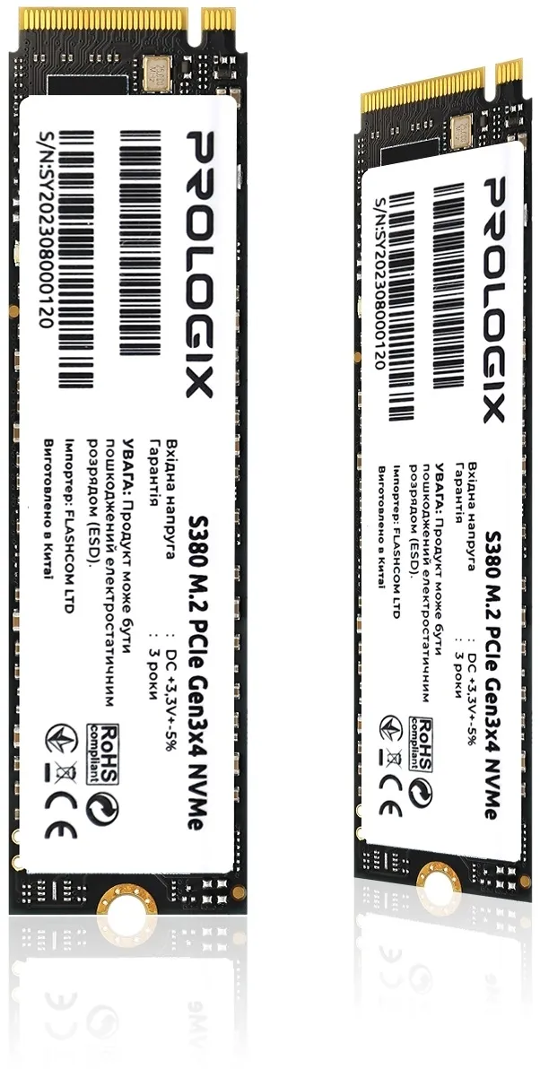 Накопичувач SSD  256GB Prologix S380 M.2 2280 PCIe 3.0 x4 NVMe 3D TLC (PRO256GS380) - мініатюра 3
