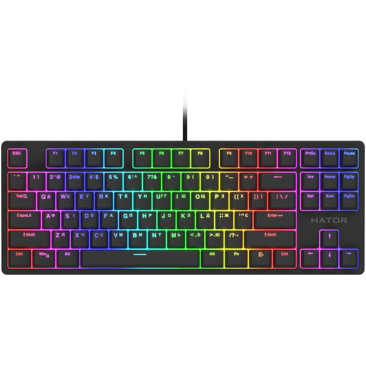 Клавіатура Hator Rockfall 2 Optica TKL Black (HTK-730) - мініатюра 5