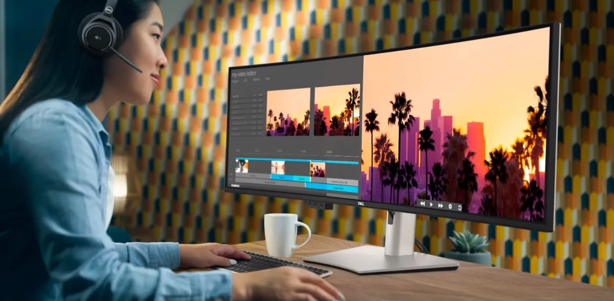 Монітор Dell 49" U4924DW IPS Black Curved (210-BGTX) - мініатюра 9