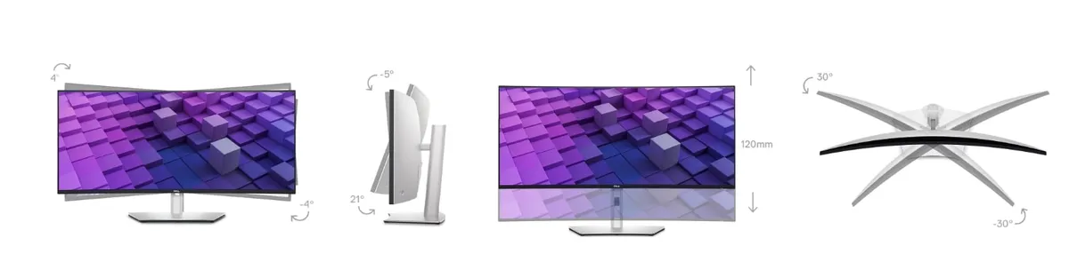 Монітор Dell 38" UltraSharp U3824DW (210-BHXB) IPS Black/Silver Curved - мініатюра 8
