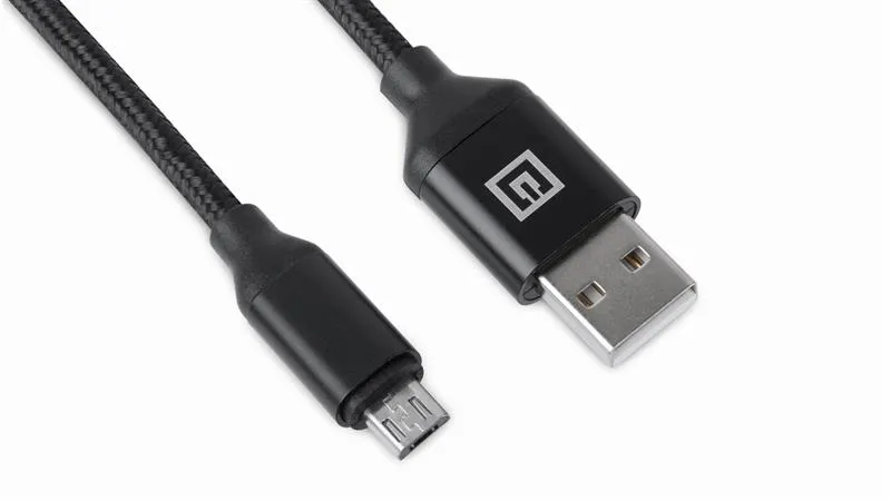Кабель REAL-EL Premium Fabric USB - micro USB (M/M), 2 м, Black (EL123500048) - мініатюра 2