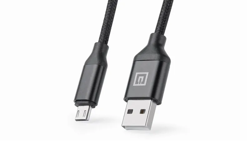 Кабель REAL-EL Premium Fabric USB - micro USB (M/M), 2 м, Black (EL123500048) - мініатюра 4