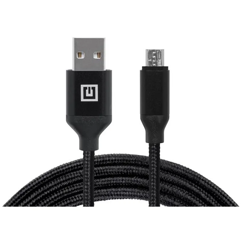 Кабель REAL-EL Premium Fabric USB - micro USB (M/M), 2 м, Black (EL123500048) - мініатюра 8