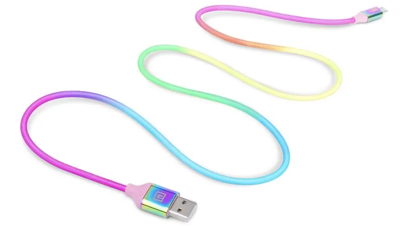 Кабель REAL-EL Premium USB - micro USB (M/M), 1 м, Rainbow (EL123500052) - мініатюра 2