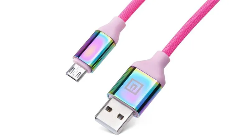Кабель REAL-EL Premium USB - micro USB (M/M), 1 м, Rainbow (EL123500052) - мініатюра 3