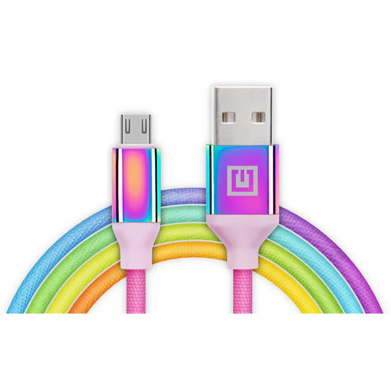 Кабель REAL-EL Premium USB - micro USB (M/M), 1 м, Rainbow (EL123500052) - мініатюра 8