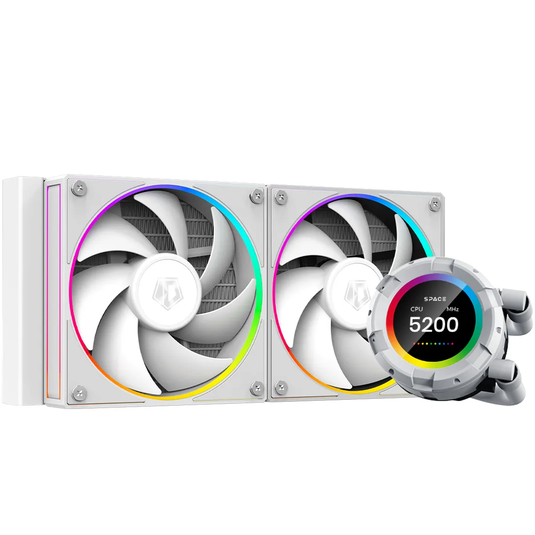 Система водяного охолодження ID-Cooling Space LCD SL240 White - мініатюра 5