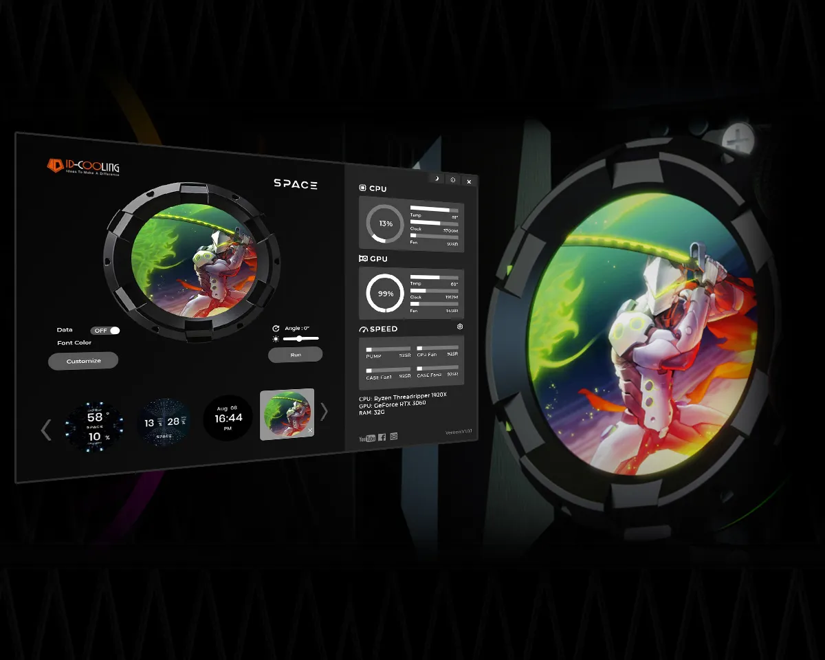 Система водяного охолодження ID-Cooling Space LCD SL240  - мініатюра 7