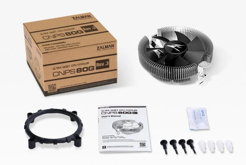 Кулер процесорний Zalman CNPS80G Rev.3 Black - мініатюра 4