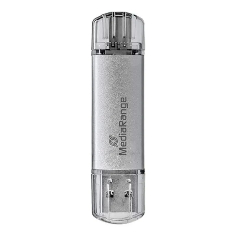 Флеш-накопичувач USB3.0 32GB Type-C MediaRange Silver (MR936) - зображення 1