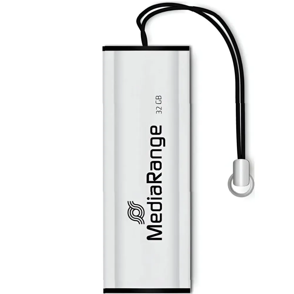 Флеш-накопичувач USB3.0 32GB MediaRange Black/Silver (MR916) - зображення 1