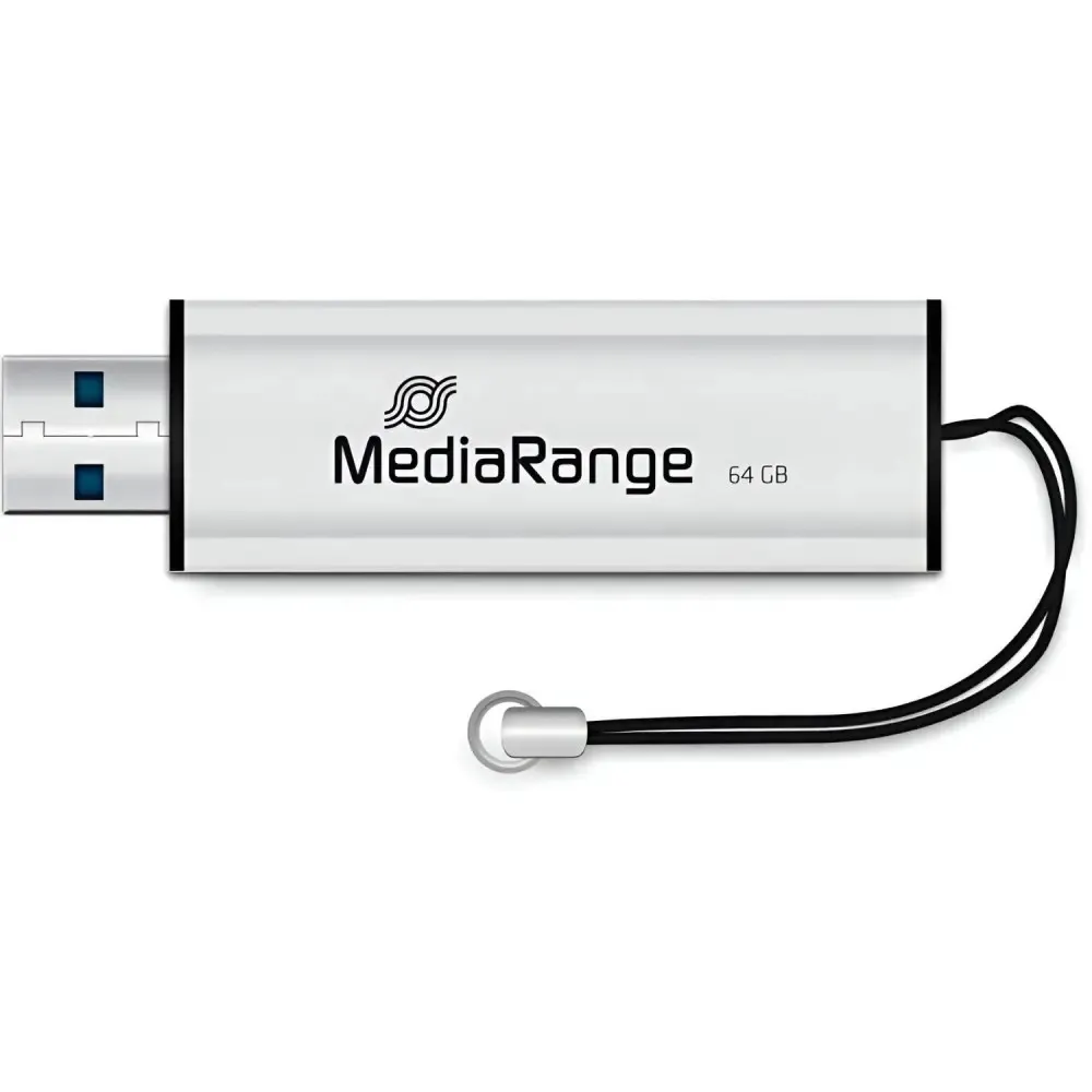 Флеш-накопичувач USB3.0 64GB MediaRange Black/Silver (MR917) - мініатюра 3
