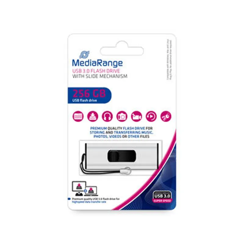 Флеш-накопичувач USB3.0 256GB MediaRange Black/Silver (MR919) - мініатюра 8