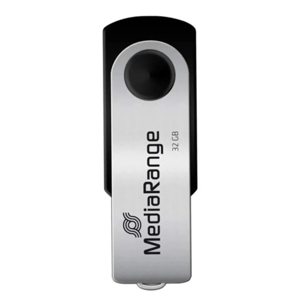 Флеш-накопичувач USB2.0 32GB MediaRange Black/Silver (MR911) - мініатюра 3