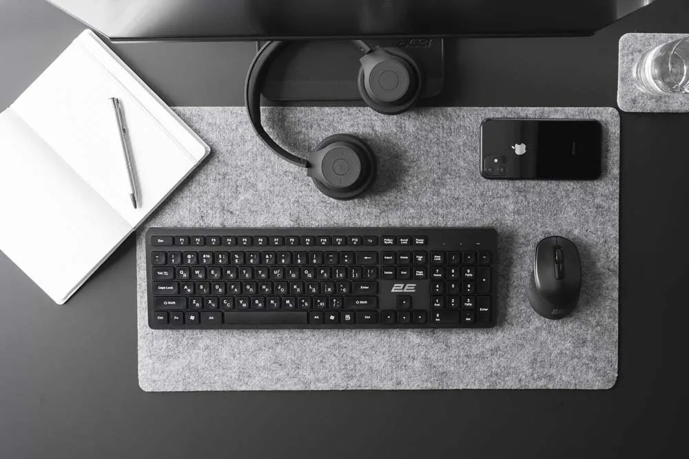 Клавіатура бездротова 2E KS260 WL EN/UKR Black (2E-KS260WB) - мініатюра 6