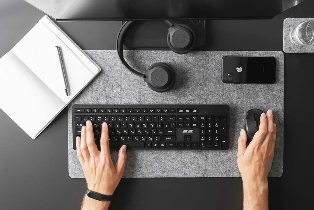 Клавіатура бездротова 2E KS260 WL EN/UKR Black (2E-KS260WB) - мініатюра 7