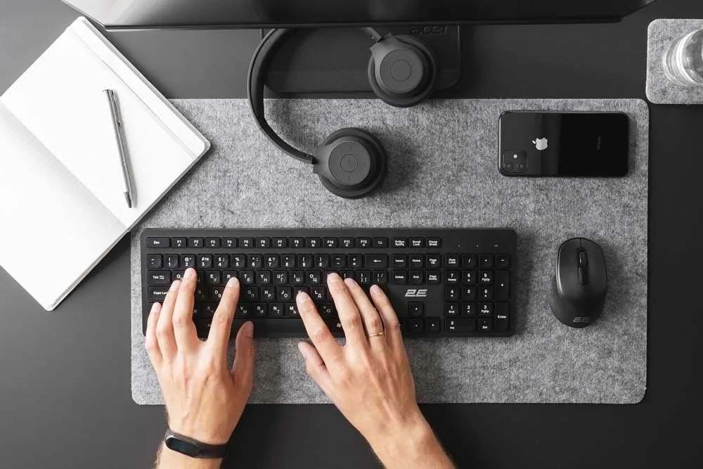 Клавіатура бездротова 2E KS260 WL EN/UKR Black (2E-KS260WB) - мініатюра 8