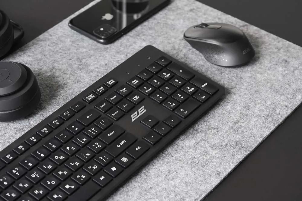 Клавіатура бездротова 2E KS260 WL EN/UKR Black (2E-KS260WB) - мініатюра 9
