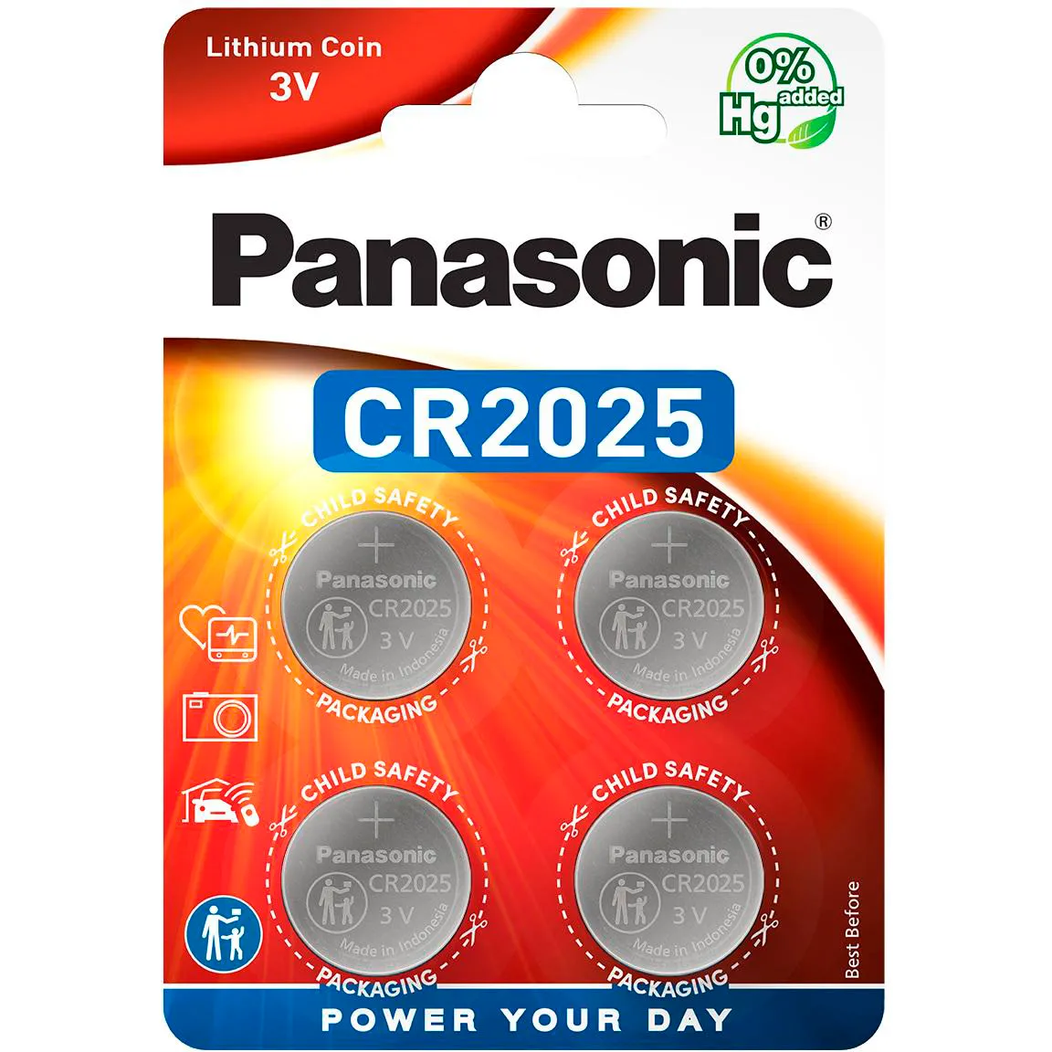 Батарейка Panasonic CR 2025 BL 4шт - зображення 1