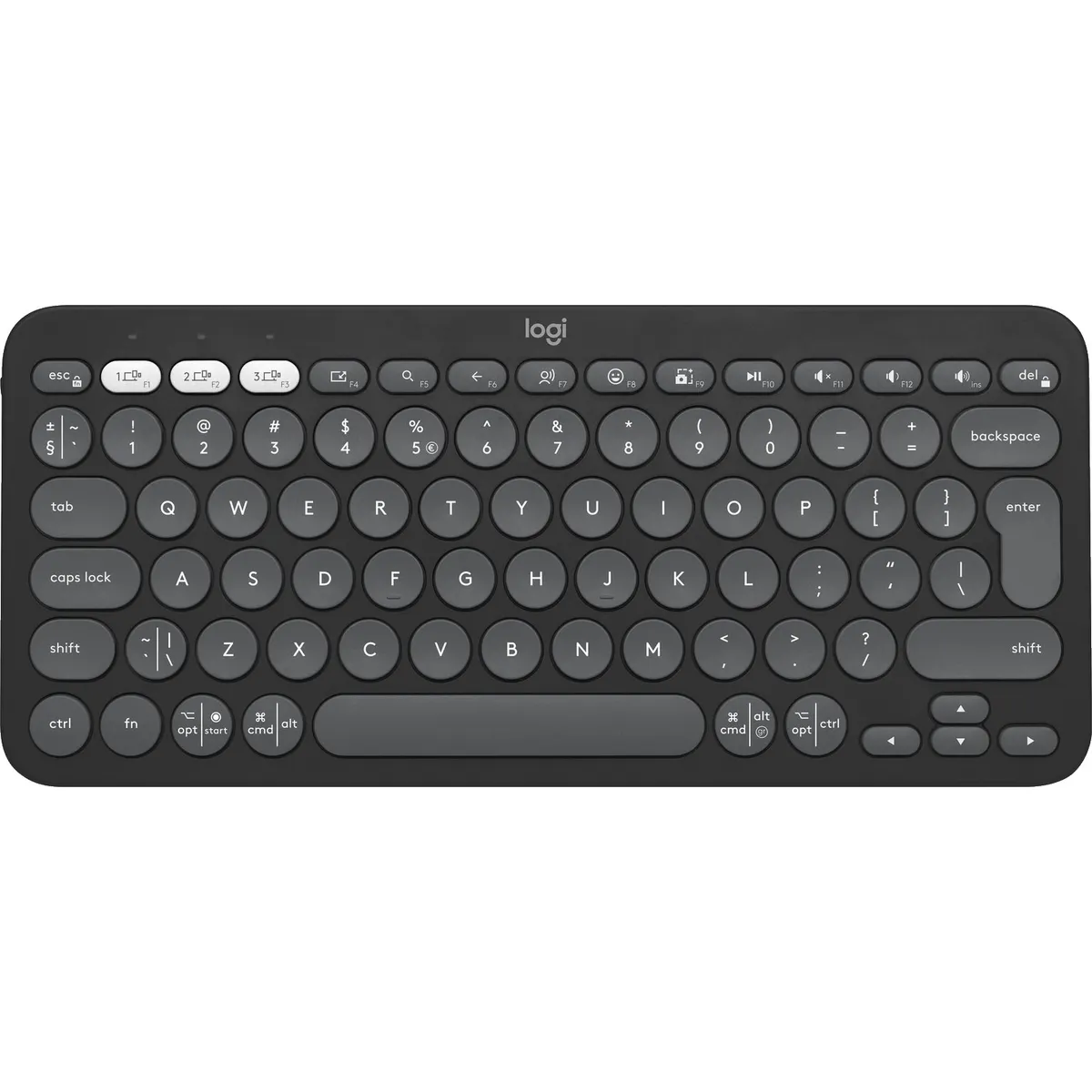 Клавiатура бездротова Logitech Pebble Keys 2 K380s Graphite (920-011851) - зображення 1