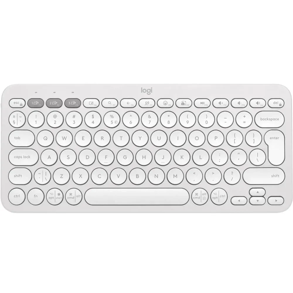 Клавiатура бездротова Logitech Pebble Keys 2 K380s White (920-011852) - зображення 1